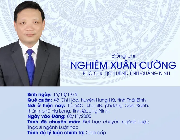 Ông Nghiêm Xuân Cường được Thủ tướng phế chuẩn giữ chức Phó Chủ tịch UBND tỉnh Quảng Ninh