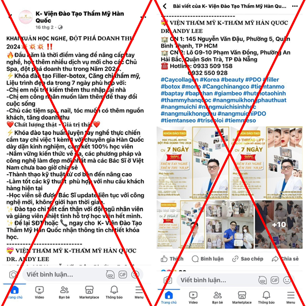 Đình chỉ hoạt động trái phép của Viện Đào tạo Thẩm mỹ Quốc tế Nanozelle