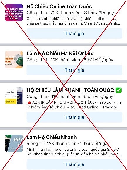 Cảnh báo bị chiếm đoạt thông tin cá nhân khi nhờ làm hộ chiếu nhanh trên mạng.