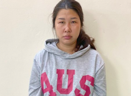 Bị can Nguyễn Thị Hương. Ảnh Công an TP HCM.