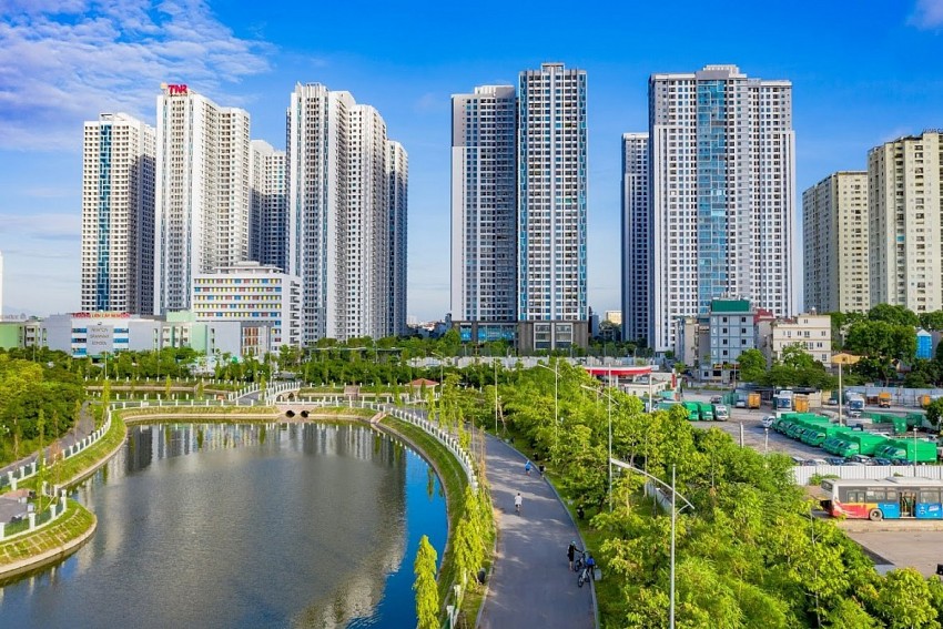 Hình ảnh Khu dân cư GoldMark City Hồ Tùng Mậu một trong những dự án chung cư do TNPM quản lý vận hành