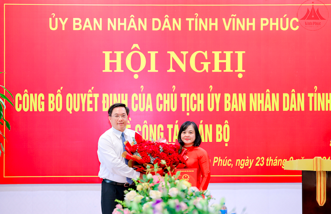 Bà Đỗ Thị Hồng Nhung được bổ nhiệm giữ chức Giám đốc Sở Tài chính tỉnh Vĩnh Phúc