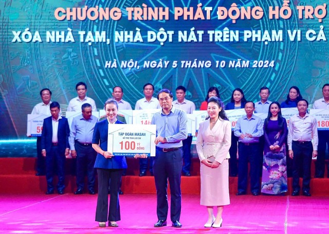 Masan Group trao 100 tỷ hỗ trợ chương trình "Mái ấm cho đồng bào tôi"