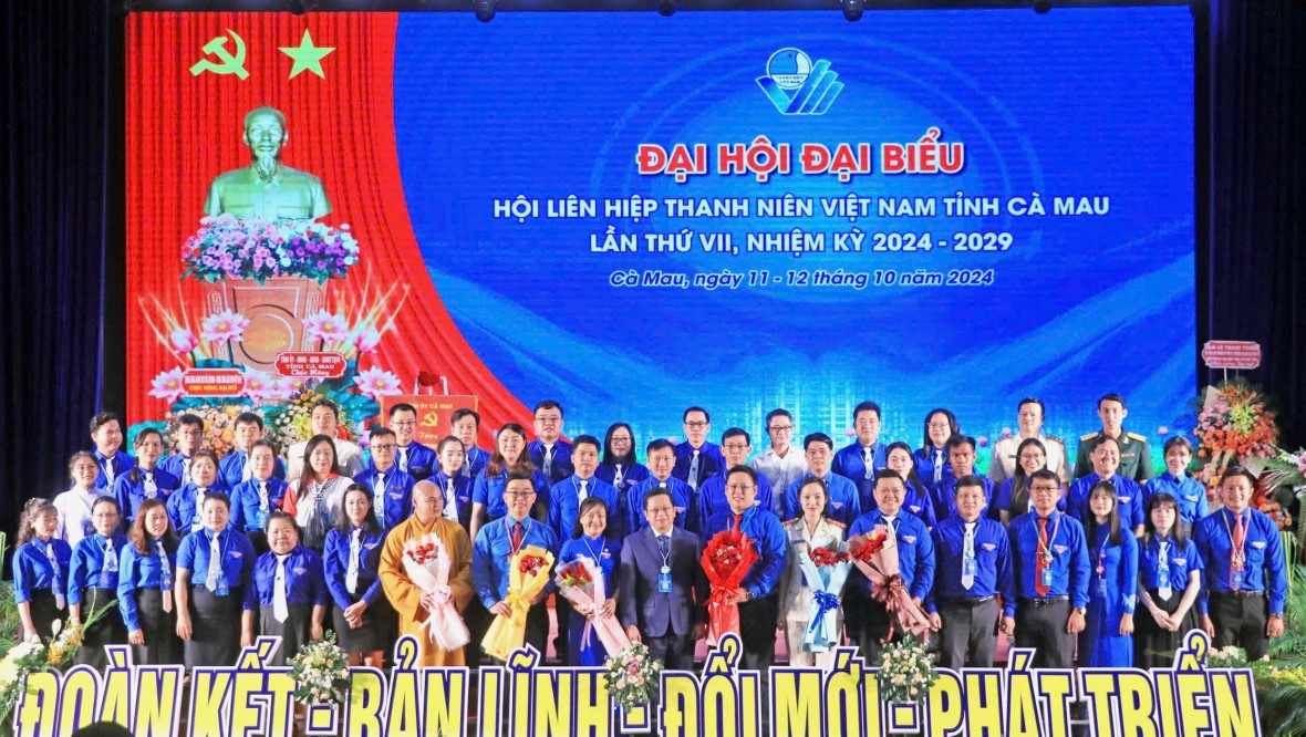 Ban Chấp hành Hội Liên hiệp thanh niên Việt Nam tỉnh Cà Mau (nhiệm kỳ 2024 - 2029).