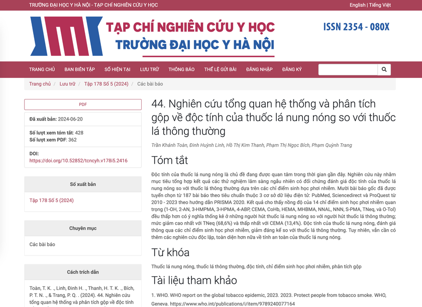 Ph&aacute;t huy vai tr&ograve; nghi&ecirc;n cứu khoa học về thuốc l&aacute; mới của c&aacute;c tổ chức, hiệp hội y học trong nước ảnh 2