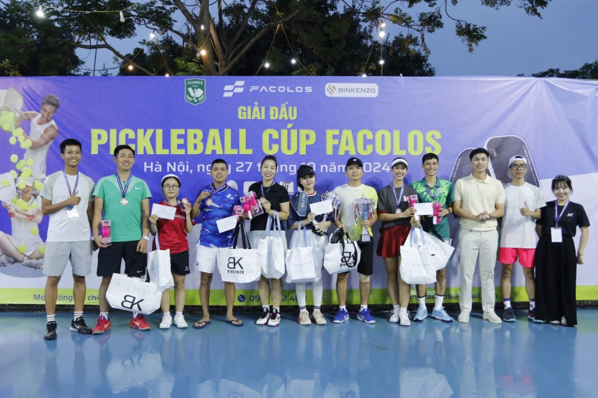 Hơn 100 VĐV tham gia tranh giải Pickleball tranh Cúp FACOLOS