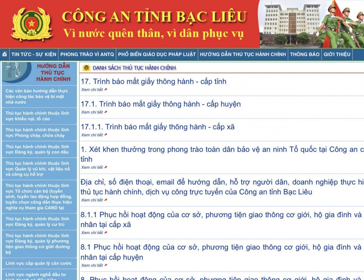 Công an Bạc Liêu: Đẩy mạnh số hoá, nâng cao chất lượng dịch vụ công trực tuyến