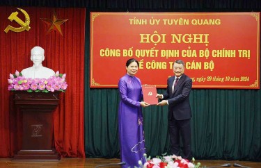 Bà Hà Thị Nga giữ chức Bí thư tỉnh uỷ Tuyên Quang