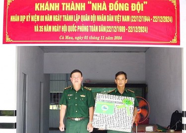 Bộ đội Biên phòng Cà Mau bàn giao thêm căn “Nhà đồng đội”