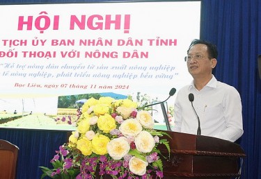 Chủ tịch tỉnh Bạc Liêu đối thoại với nông dân để hỗ trợ phát triển nông nghiệp bền vững