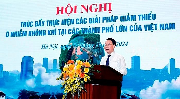 Bộ trưởng Đỗ Đức Duy chủ trì Hội nghị Thúc đẩy thực hiện các giải pháp giảm thiểu ô nhiễm không khí tại các đô thị lớn của Việt Nam