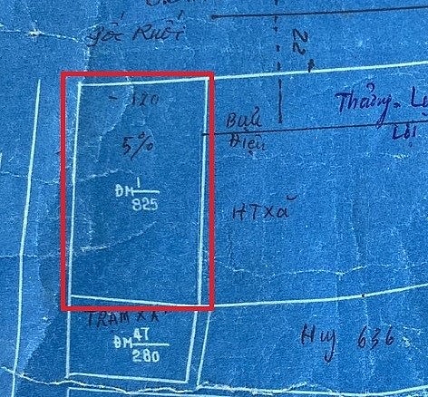 Thửa đất của cụ Lê Thị Nho được đo năm 1985