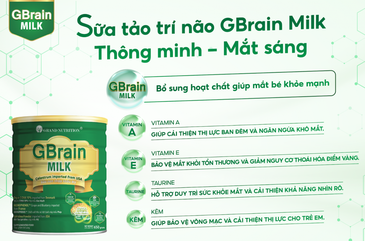 Sữa tảo trí não GBrain Milk - Đột phá mới từ thương hiệu G-Brain uy tín 5 năm trên thị trường