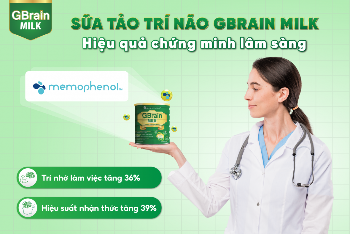 Sữa tảo trí não GBrain Milk - Đột phá mới từ thương hiệu G-Brain uy tín 5 năm trên thị trường