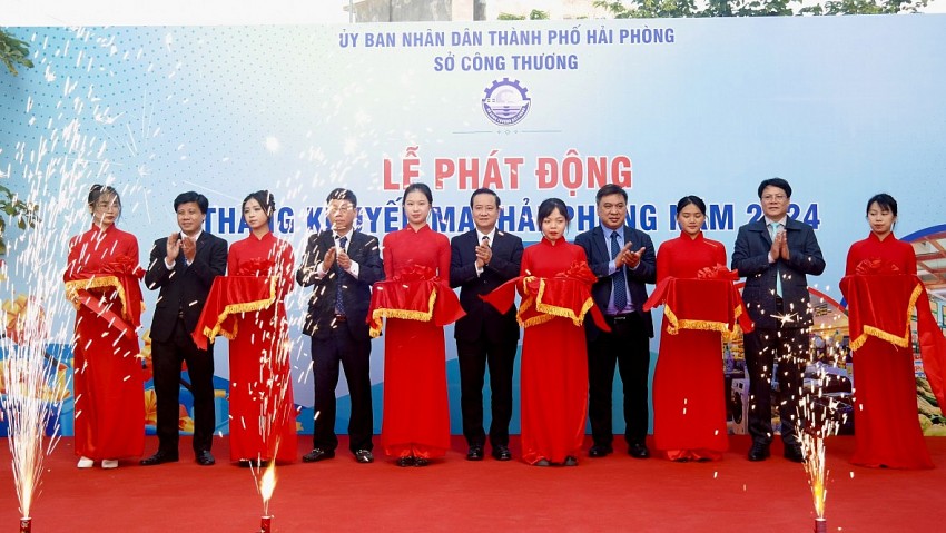 Lễ phát động “Tháng khuyến mại Hải Phòng năm 2024” tại Trung tâm Thương mại Cát Bi Plaza.