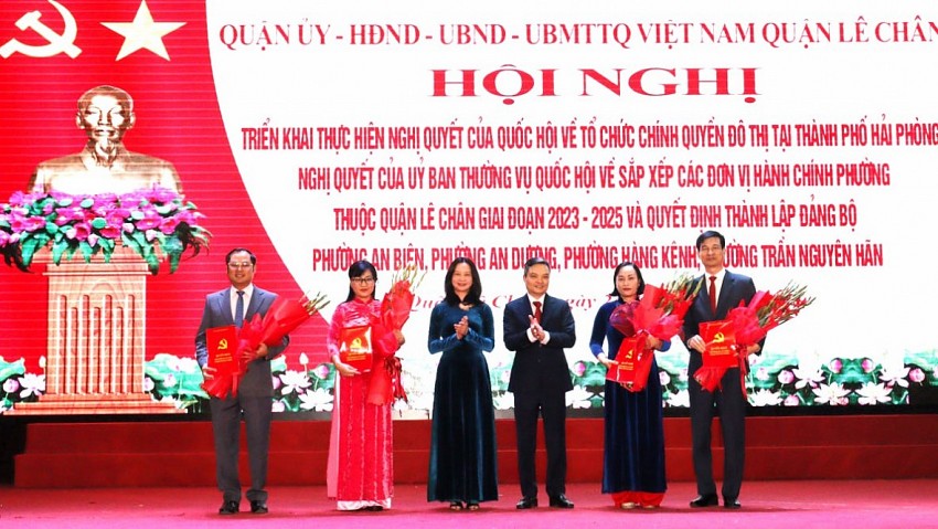 Đảng bộ mới sau sáp nhập gồm: Đảng bộ phường An Biên, Đảng bộ phường An Dương, Đảng bộ phường Hàng Kênh, Đảng bộ phường Trần Nguyên Hãn.