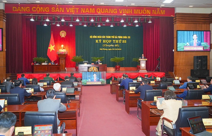 Quang cảnh Kỳ họp thứ 22 HĐND TP