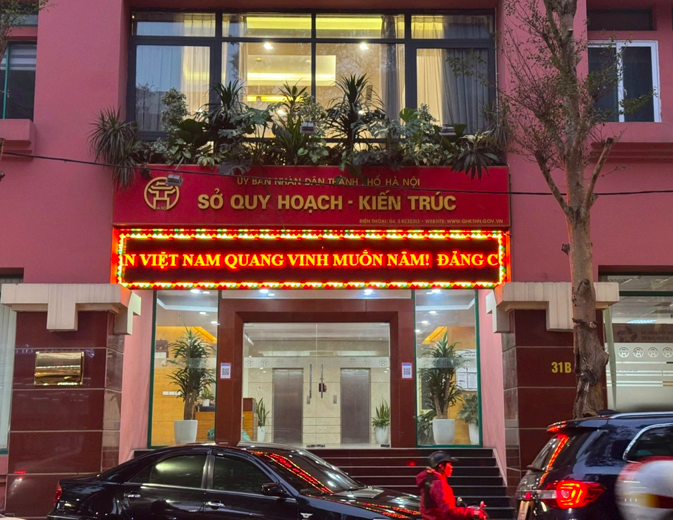 Trụ sở Sở Quy hoạch - Kiến trúc Hà Nội (Ảnh: Huy Thanh).