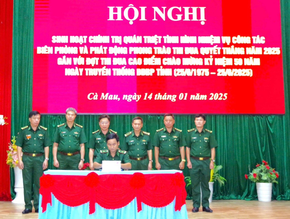 Bộ đội Biên phòng Cà Mau quyết tâm hoàn thành tốt nhiệm vụ năm 2025
