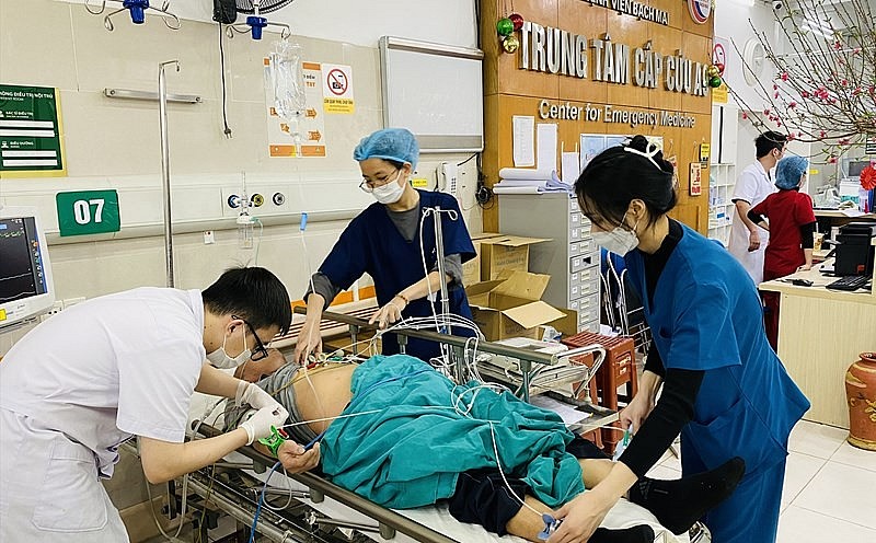 Tăng cường công tác khám chữa bệnh và cấp cứu trong dịp Tết Nguyên đán Ất Tỵ 2025. (Ảnh: Báo Lao động)