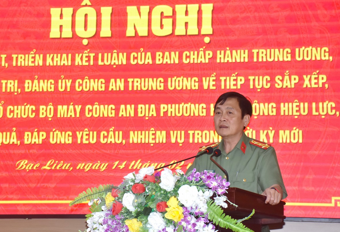 Sắp xếp, tinh gọn tổ chức bộ máy Công an Bạc Liêu hoạt động hiệu lực, hiệu quả Sắp xếp, tinh gọn tổ chức bộ máy Công an Bạc Liêu hoạt động hiệu lực, hiệu quả