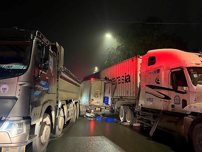 Hiện trường vụ tai nạn.