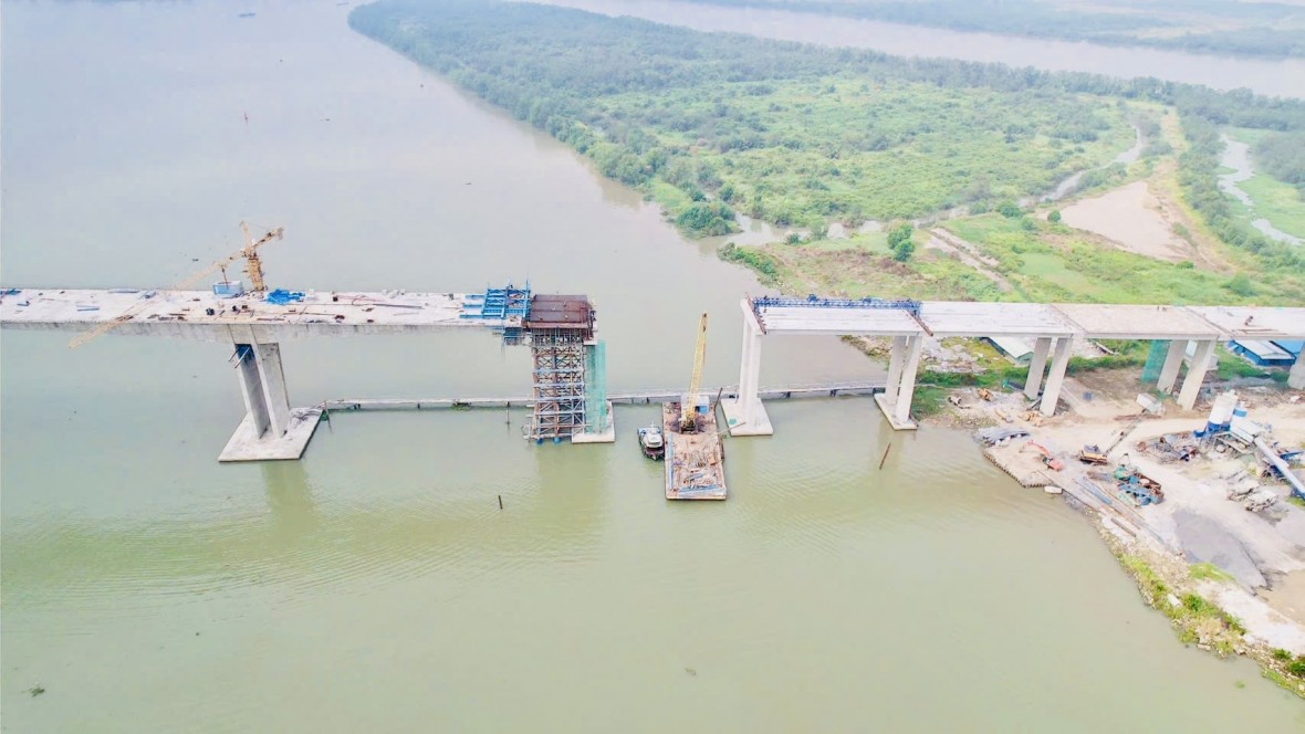 Cầu Nhơn Trạch chuẩn bị hợp long, dự kiến hoàn thành vào 30/4