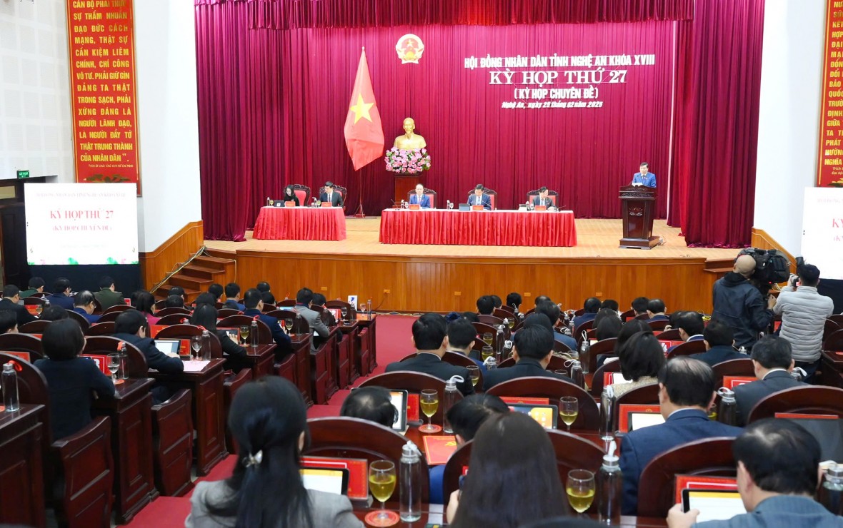 HĐND tỉnh Nghệ An khóa XVIII thông qua nghị quyết về thành lập các cơ quan chuyên môn của UBND tỉnh.