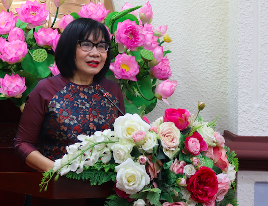 Thứ trưởng Đặng Hoàng Oanh nói chuyện chuyên đề 