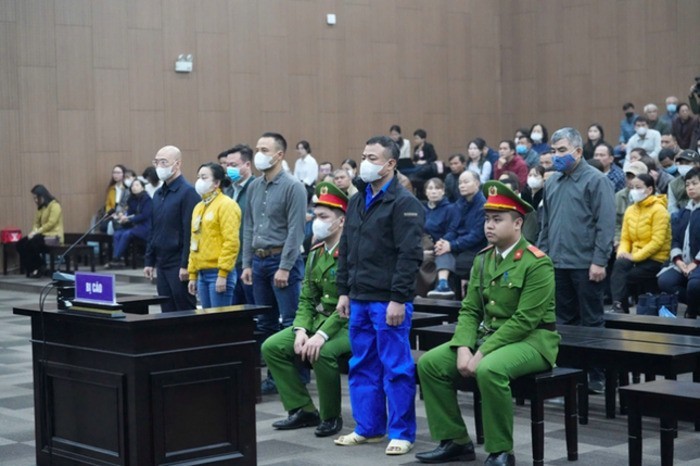 Các bị cáo tại phiên tòa