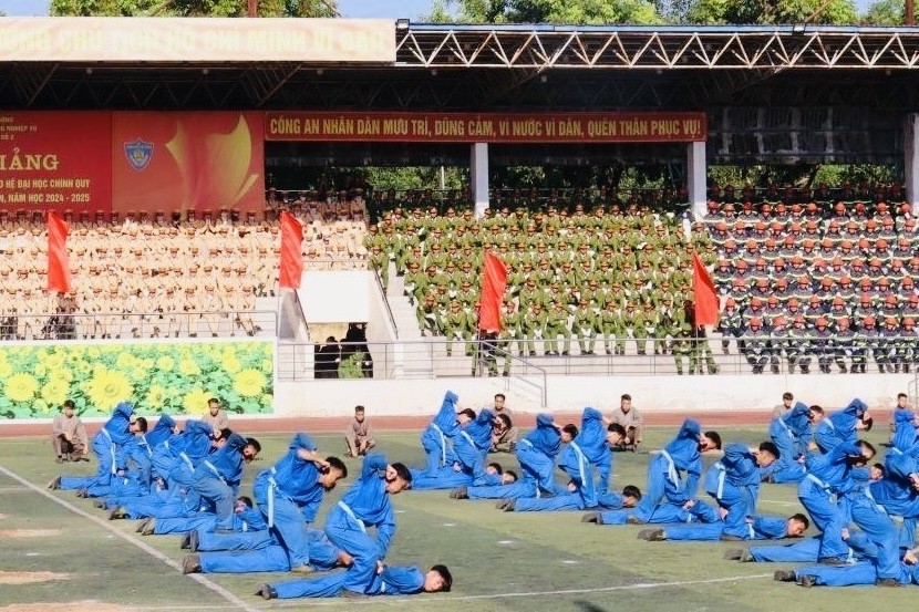 Học viên được huấn luyện nghiệp vụ.