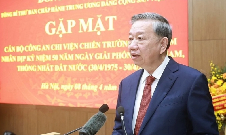 Tổng Bí thư Tô Lâm phát biểu.