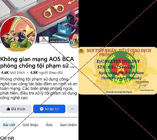Facebook giả mạo Cục An ninh mạng và phòng, chống tội phạm sử dụng công nghệ cao. Facebook giả mạo Cục An ninh mạng và phòng, chống tội phạm sử dụng công nghệ cao.