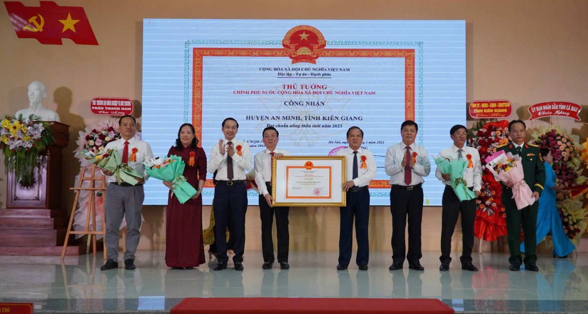 Kiên Giang: Huyện An Minh đạt chuẩn huyện nông thôn mới
