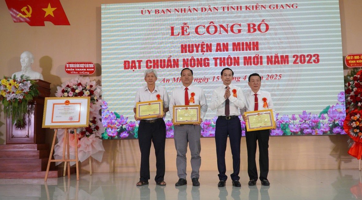Kiên Giang: Huyện An Minh đạt chuẩn huyện nông thôn mới