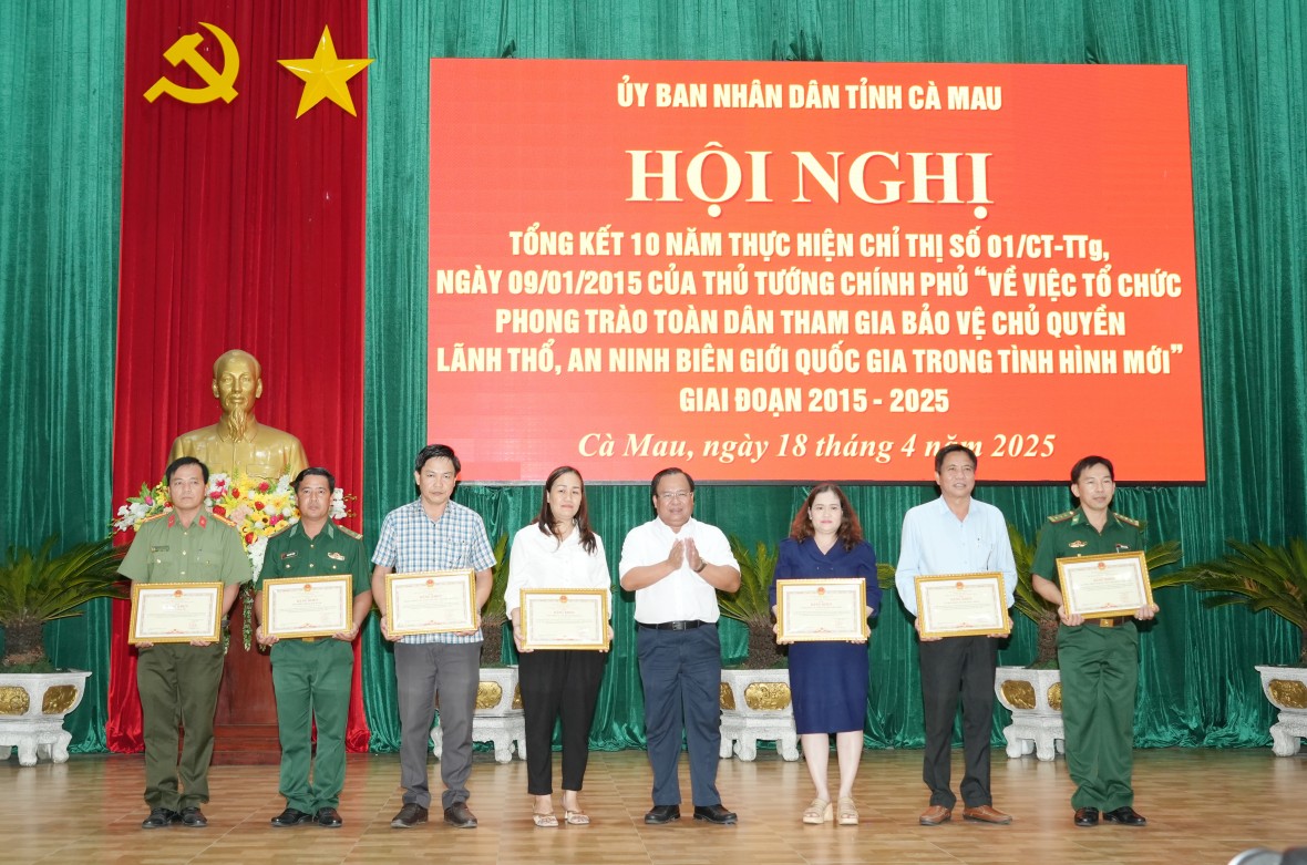 Cà Mau đạt nhiều thành tựu trong phong trào bảo vệ lãnh thổ, an ninh biên giới quốc gia
