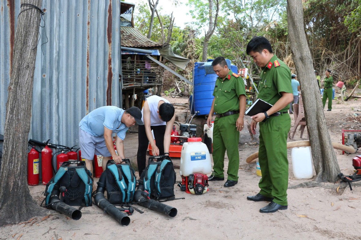 Công an tỉnh Kiên Giang kiểm tra toàn diện công tác phòng cháy, chữa cháy rừng tại Phú Quốc