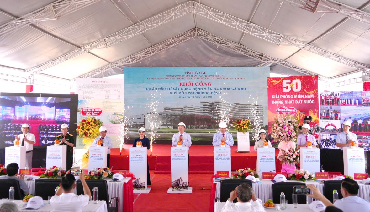 Khởi công xây dựng công trình Bệnh viện Đa khoa Cà Mau với 1.200 giường bệnh