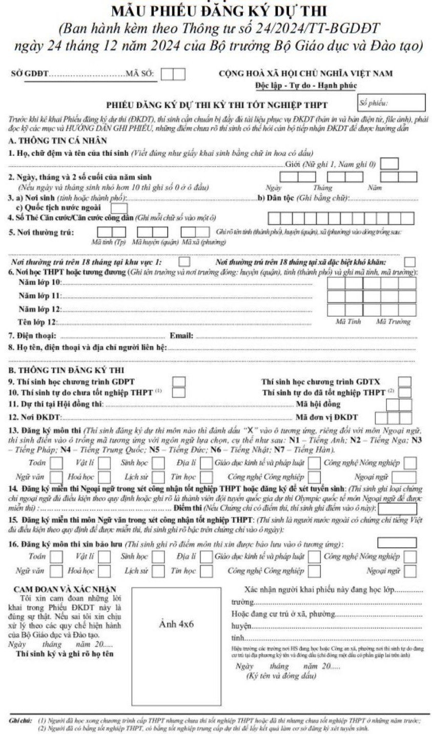 Thí sinh bắt đầu đăng ký dự thi tốt nghiệp THPT từ 21/4