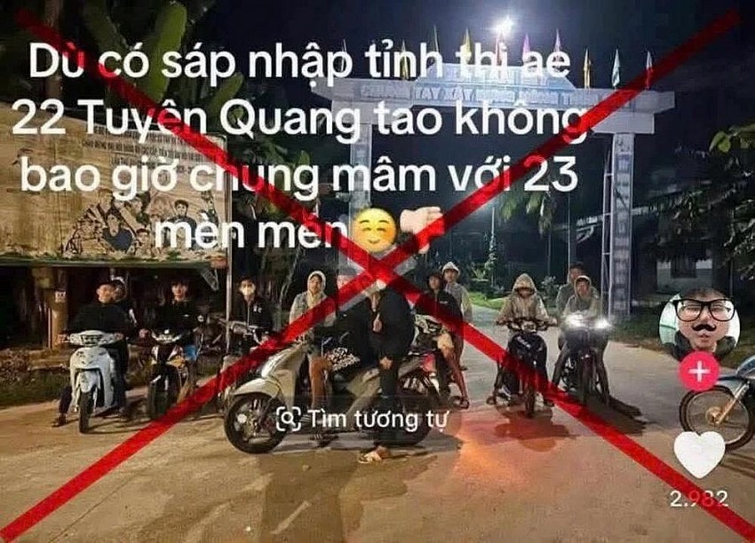 Xử lý thanh niên đăng tin chia rẽ việc sáp nhập tỉnh Tuyên Quang và Hà Giang Xử lý thanh niên đăng tin chia rẽ việc sáp nhập tỉnh Tuyên Quang và Hà Giang