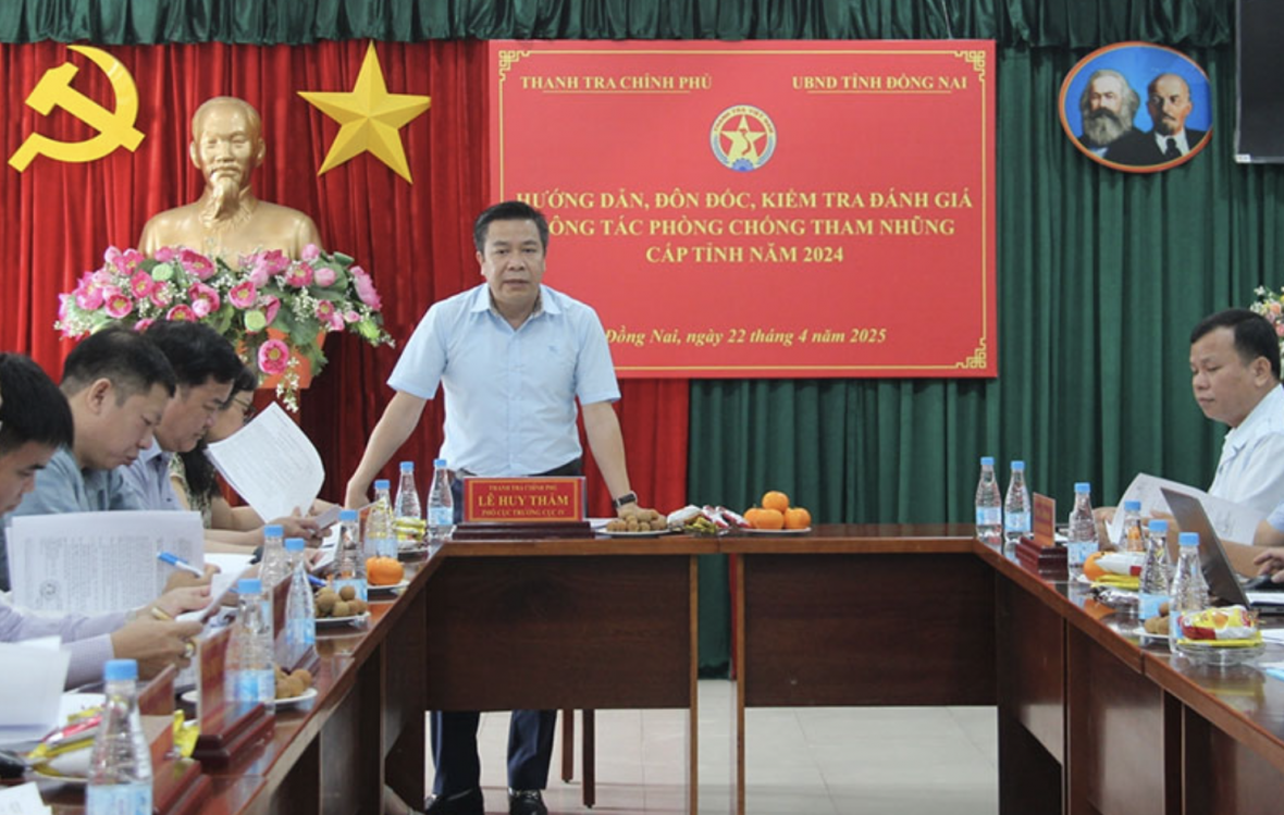 Tổ công tác của Thanh tra Chính phủ kiểm tra công tác phòng chống tham nhũng tại Đồng Nai Tổ công tác của Thanh tra Chính phủ kiểm tra công tác phòng chống tham nhũng tại Đồng Nai