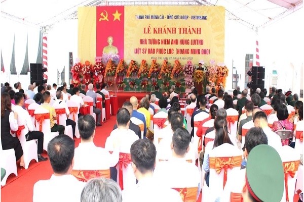 Khánh thành Nhà tưởng niệm Anh hùng LLVT, Liệt sĩ Đào Phúc Lộc tại Móng Cái