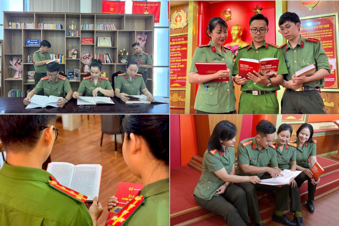 Công an tỉnh Bình Thuận sôi nổi hưởng ứng Ngày sách và Văn hóa đọc Việt Nam 2025