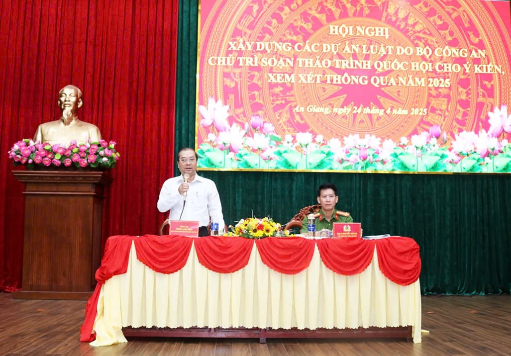 Công an tỉnh An Giang tổ chức ​​​​​​​Hội nghị Xây dựng các dự án luật do Bộ Công an chủ trì soạn thảo trình Quốc hội