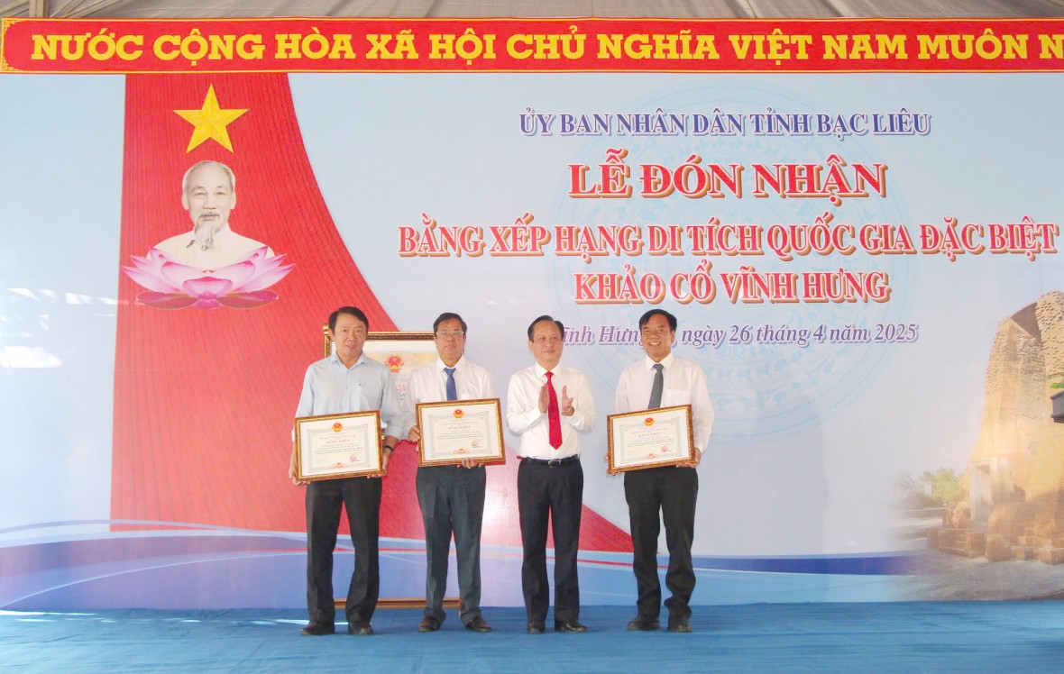 Di tích khảo cổ Vĩnh Hưng là di sản văn hóa của dân tộc