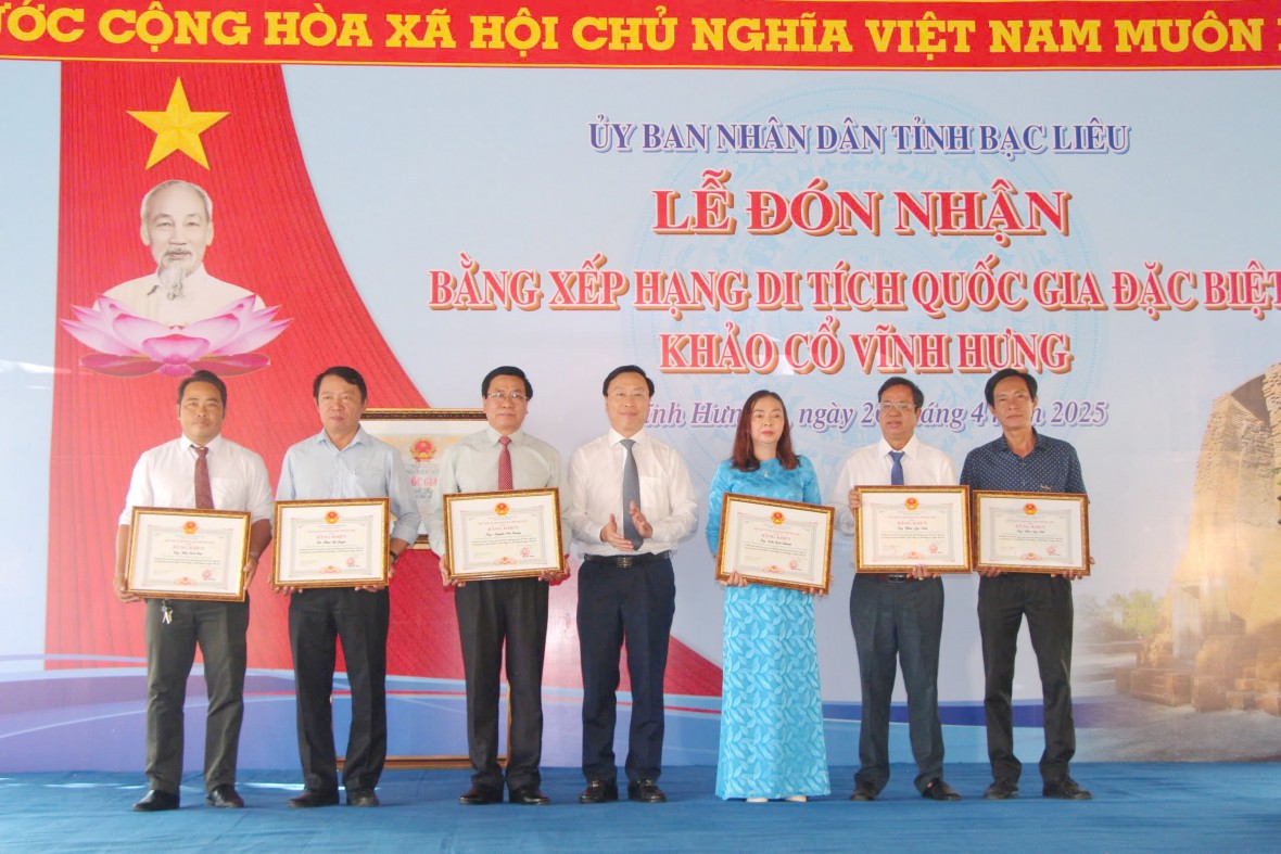 Di tích khảo cổ Vĩnh Hưng là di sản văn hóa của dân tộc