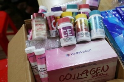 Một số loại thực phẩm chức năng bị tạm giữ.