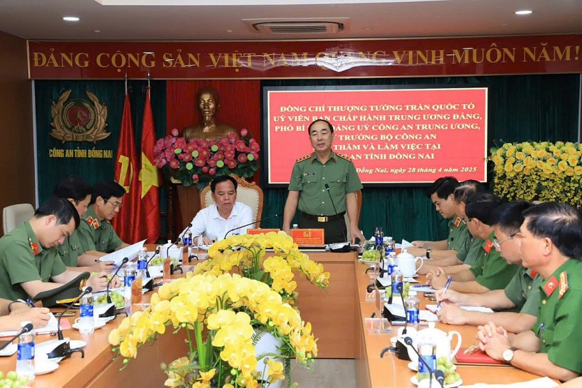 Thượng tướng Trần Quốc Tỏ, Thứ trưởng Bộ công an làm việc tại Đồng Nai