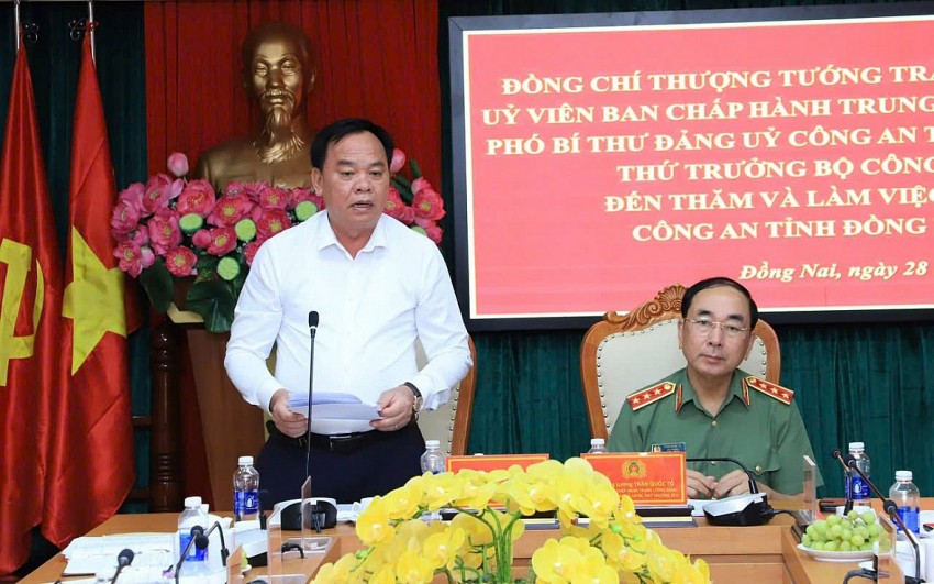 Thượng tướng Trần Quốc Tỏ, Thứ trưởng Bộ công an làm việc tại Đồng Nai