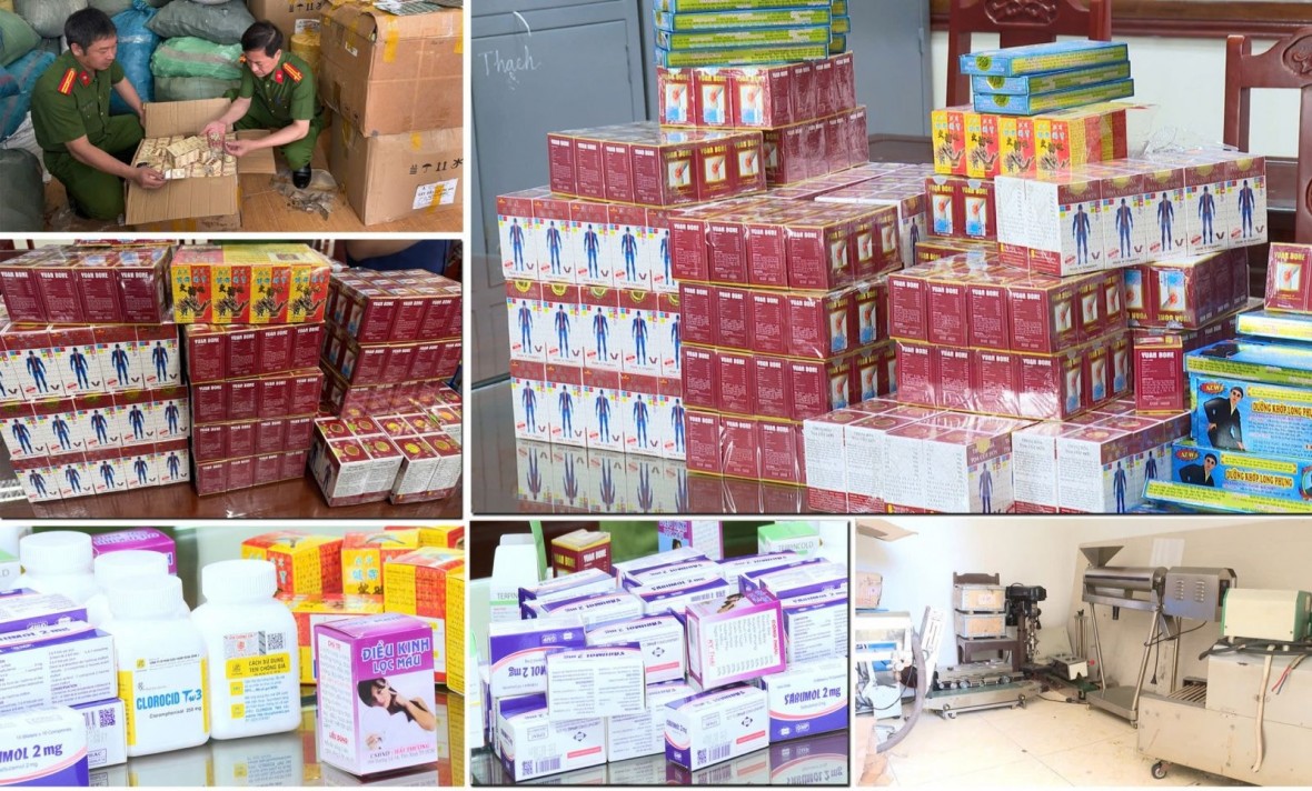 Sản phẩm thuốc giả bị Công an tỉnh Thanh Hóa thu giữ.